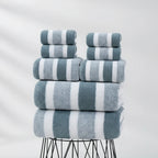 Throw Blanket Ultra-Soft Microfiber Striped Knit Machine Washable
