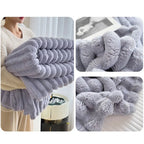 Throw Blanket Ultra-Soft Rabbit Plush 180 x 200 cm