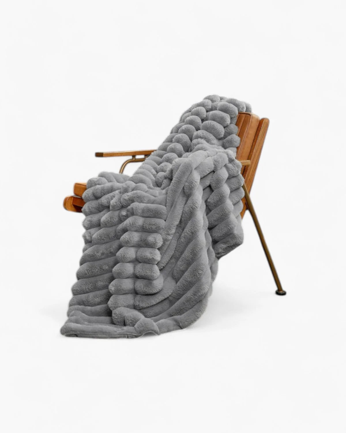 Throw Blanket Velvet-Soft Striped Lightweight Easy Care