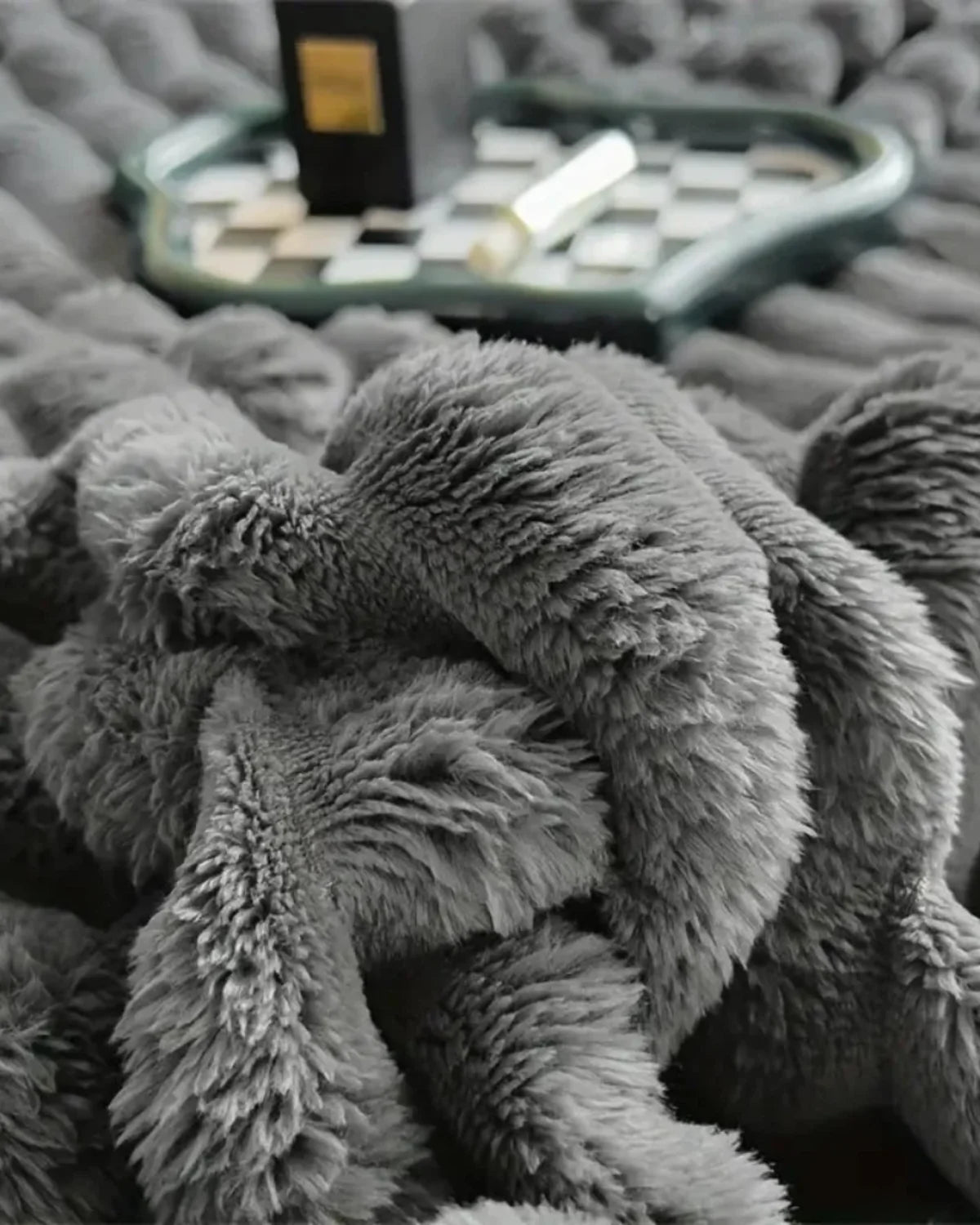 Throw Blanket Velvet-Soft Striped Lightweight Easy Care