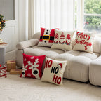 Throw Pillow Cover Chenille Embroidery Piped Edge & Hidden Zipper
