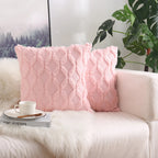 Throw Pillow Cover Diamond Tufted Chenille Concealed Zipper