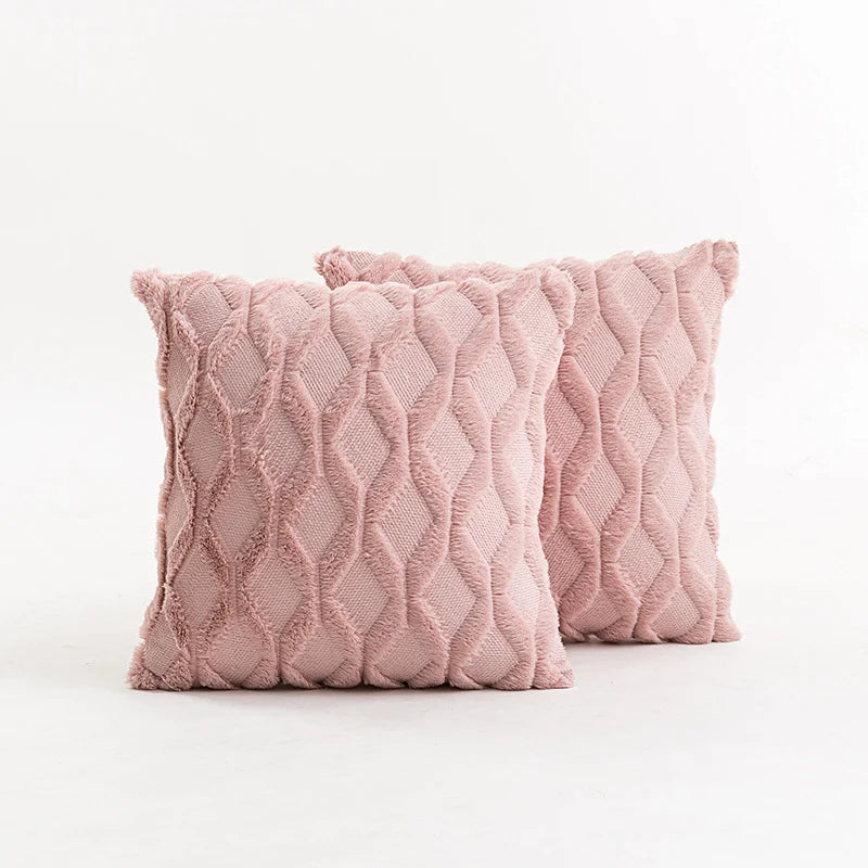 Throw Pillow Cover Diamond Tufted Chenille Concealed Zipper