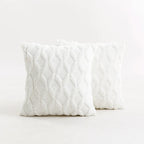 Throw Pillow Cover Diamond Tufted Chenille Concealed Zipper