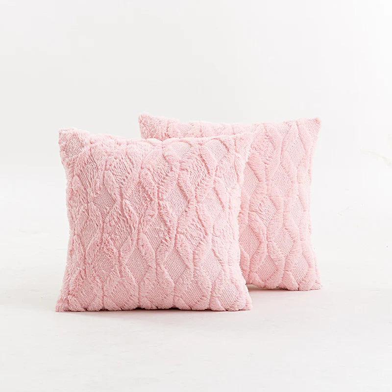 Throw Pillow Cover Diamond Tufted Chenille Concealed Zipper