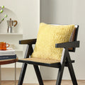 Throw Pillow Cover Faux Lambskin High-Pile Removable 18x18