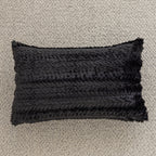Throw Pillow Cover Hand-Tufted Squiggle Design Hidden Zipper