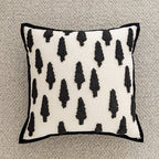 Throw Pillow Cover Hand-Tufted Squiggle Design Hidden Zipper