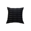 Throw Pillow Cover Handwoven Cotton-Blend Embroidered Stripes