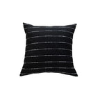 Throw Pillow Cover Handwoven Cotton-Blend Embroidered Stripes