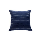 Throw Pillow Cover Handwoven Cotton-Blend Embroidered Stripes