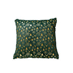 Throw Pillow Cover Plush Velvet Gold Foil Hidden Zipper