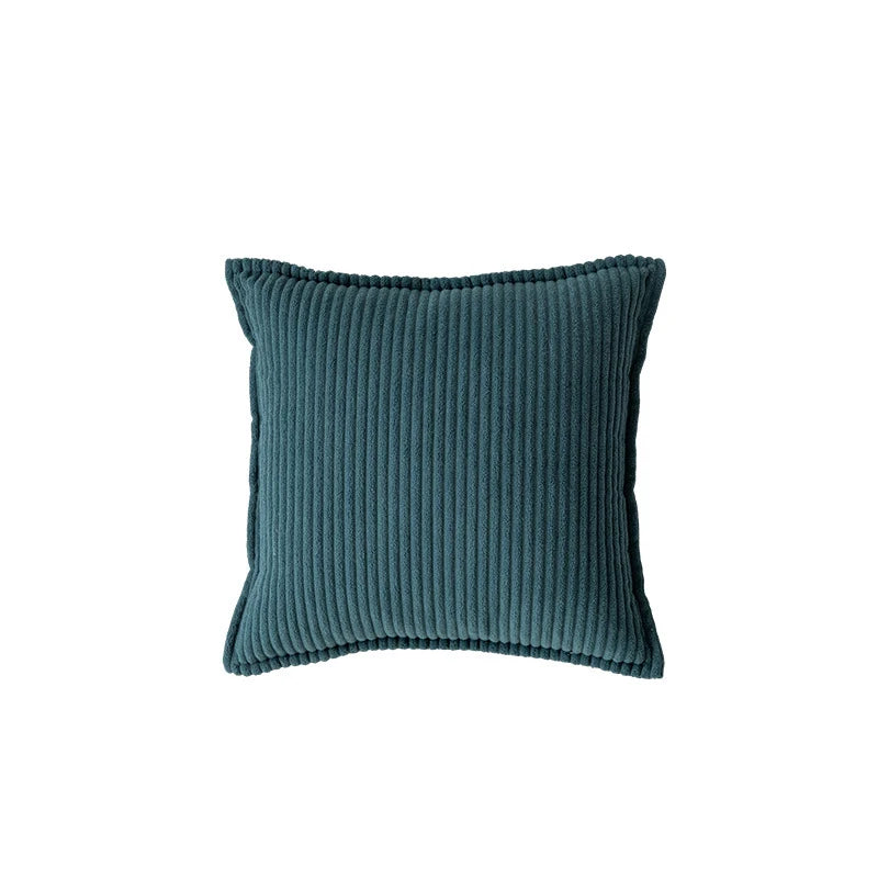 Throw Pillow Cover Ribbed Corduroy Hidden Zipper Machine Washable