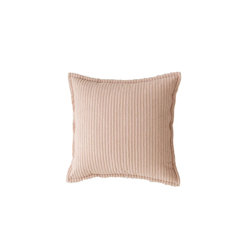 Throw Pillow Cover Ribbed Corduroy Hidden Zipper Machine Washable