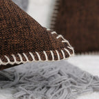 Throw Pillow Cover Textured Linen-Blend Contrast Whipstitch