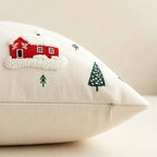 Throw Pillow Cover Tufted Chenille Embroidered Hidden Closure