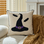 Throw Pillow Cover Tufted Ghost Bouclé Appliqué Cotton-Linen