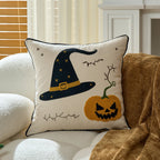 Throw Pillow Cover Tufted Ghost Bouclé Appliqué Cotton-Linen