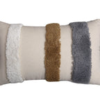 Throw Pillow Cover Tufted Pom-Pom Cotton-Linen Concealed Zipper