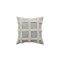 Throw Pillow Cover Tufted Shaggy Lattice Linen-Look Hidden Zipper