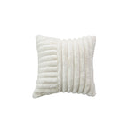 Throw Pillow Cover Tufted Shaggy Lattice Linen-Look Hidden Zipper