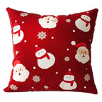 Throw Pillow Cover Velvet Holiday Print Machine Washable