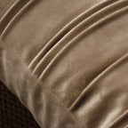 Throw Pillow Cover Velvet Vertical Pintuck Hidden Zipper