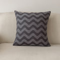 Throw Pillow Cover Woven Chevron Hidden Zipper Machine Washable