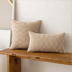 Throw Pillow Cover Woven Chevron Hidden Zipper Machine Washable