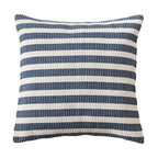 Throw Pillow Cover Woven Ribbed Stripe Cotton Blend