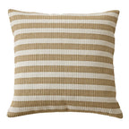Throw Pillow Cover Woven Ribbed Stripe Cotton Blend