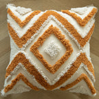 Throw Pillow Handcrafted Pom-Pom Tufted Tassel Corners