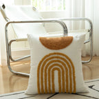 Throw Pillow Handcrafted Pom-Pom Tufted Tassel Corners