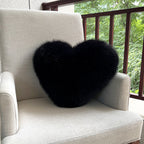 Throw Pillow Heart-Shaped Double-Sided Faux Fur Filled