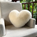 Throw Pillow Heart-Shaped Double-Sided Faux Fur Filled