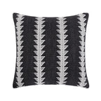 Throw Pillow Linen Blend Tufted Ethnic Stripe Removable Cover