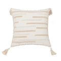 Throw Pillow Loop-Embroidered & Hand-Tied Tassels Removable Cover