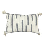 Throw Pillow Loop-Embroidered & Hand-Tied Tassels Removable Cover