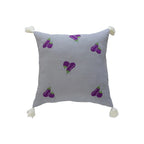 Throw Pillow Pineapple Embroidery & Tassels Linen-Blend Cover