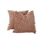 Throw Pillow Set Bouclé Pom-Pom Removable Covers