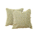 Throw Pillow Set Bouclé Pom-Pom Removable Covers