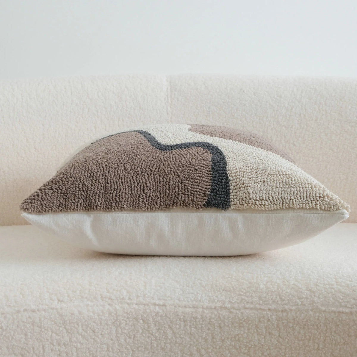 Throw Pillow Textured Floral Removable Cover & Soft Filling
