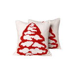Throw Pillow Tufted Chenille Hidden Zipper 18 Inch Square