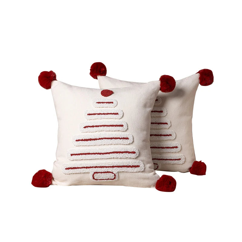 Throw Pillow Tufted Chenille Hidden Zipper 18 Inch Square