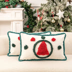Throw Pillow Tufted Chenille Hidden Zipper 18 Inch Square