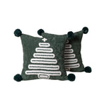 Throw Pillow Tufted Chenille Hidden Zipper 18 Inch Square