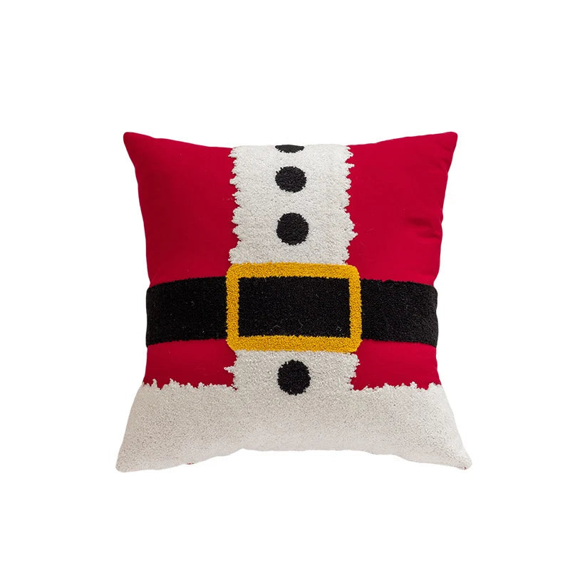 Throw Pillow Tufted Chenille Hidden Zipper 18 Inch Square