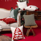 Throw Pillow Tufted Chenille Hidden Zipper 18 Inch Square