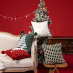 Throw Pillow Tufted Chenille Hidden Zipper 18 Inch Square