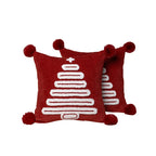 Throw Pillow Tufted Chenille Hidden Zipper 18 Inch Square